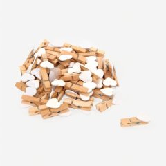 Прищепка для открытки "Сердечко" Белый 50 шт 10976008